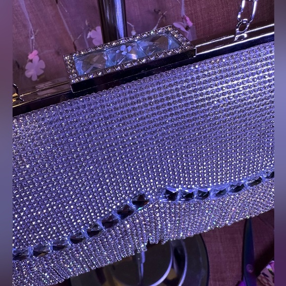 Evening Purse Rhinestones Galore and Dangling - Picture 6 of 16